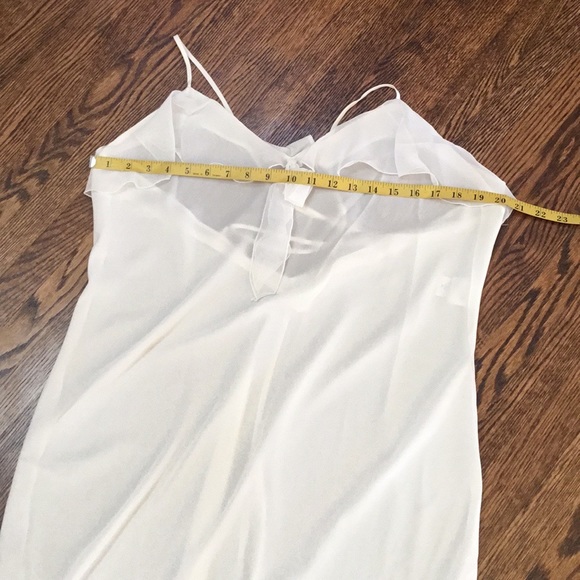 White Spaghetti Strap Slip Chemise Pajama Dress - Picture 4 of 8
